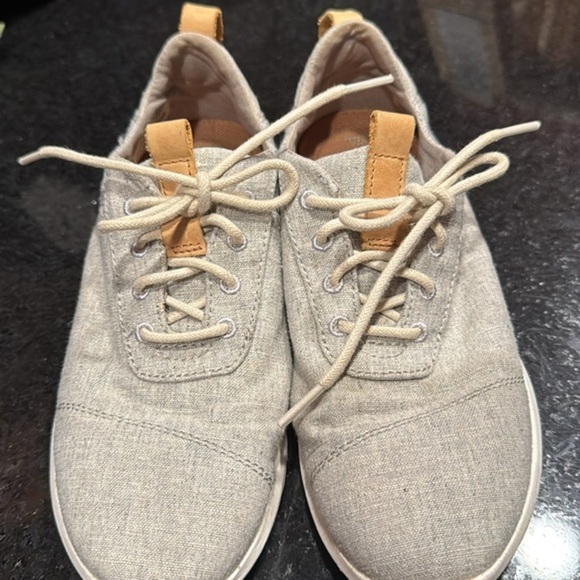 TOMS Cabrillo‎ drizzle gray lace up sneakers women’s size 6 - Picture 2 of 6